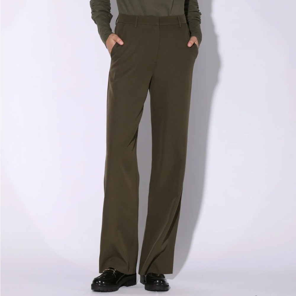 NEW $188 Walter Baker size 0 Joey wide leg suit pants oregano dark green